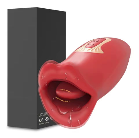 Gode Vibrateur Réaliste – Succion & Léchage de Langue