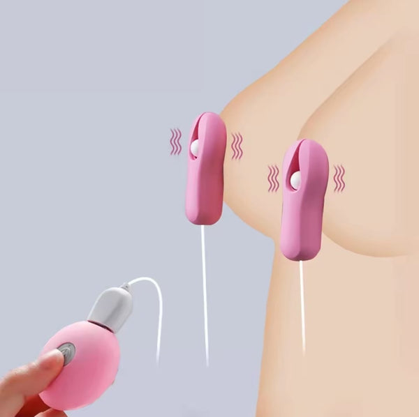 Pinces à Tétons Vibrantes – 10 Modes de Stimulation